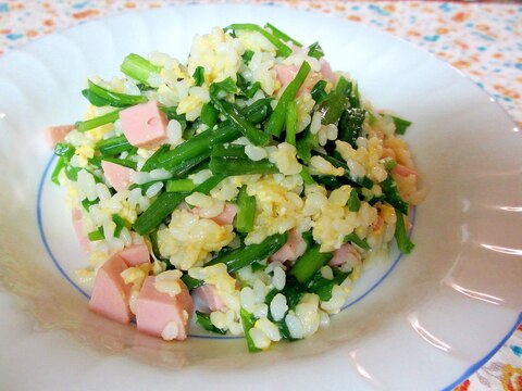 ギョニソとニラの卵マヨチャーハン